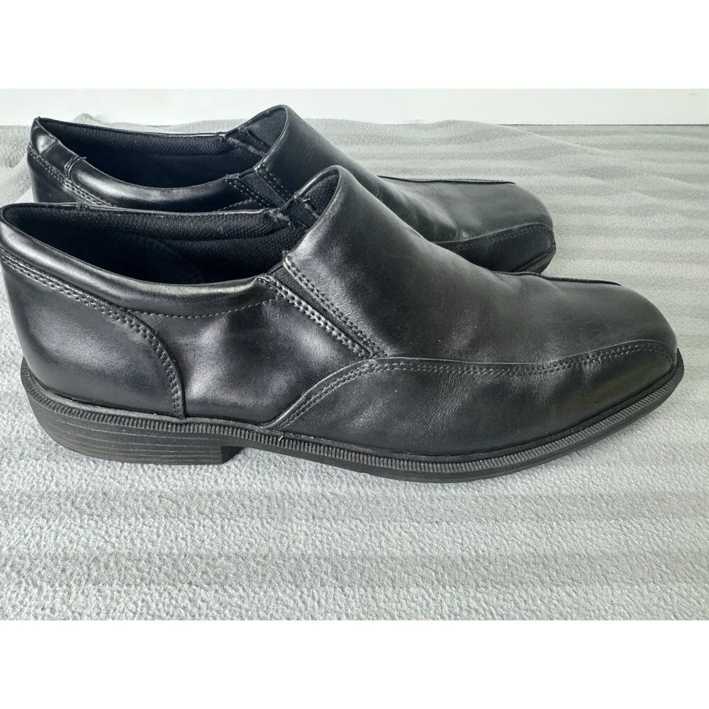 Nunn Bush Men’s Black Leather Slip-On Dress Shoes Size 12M